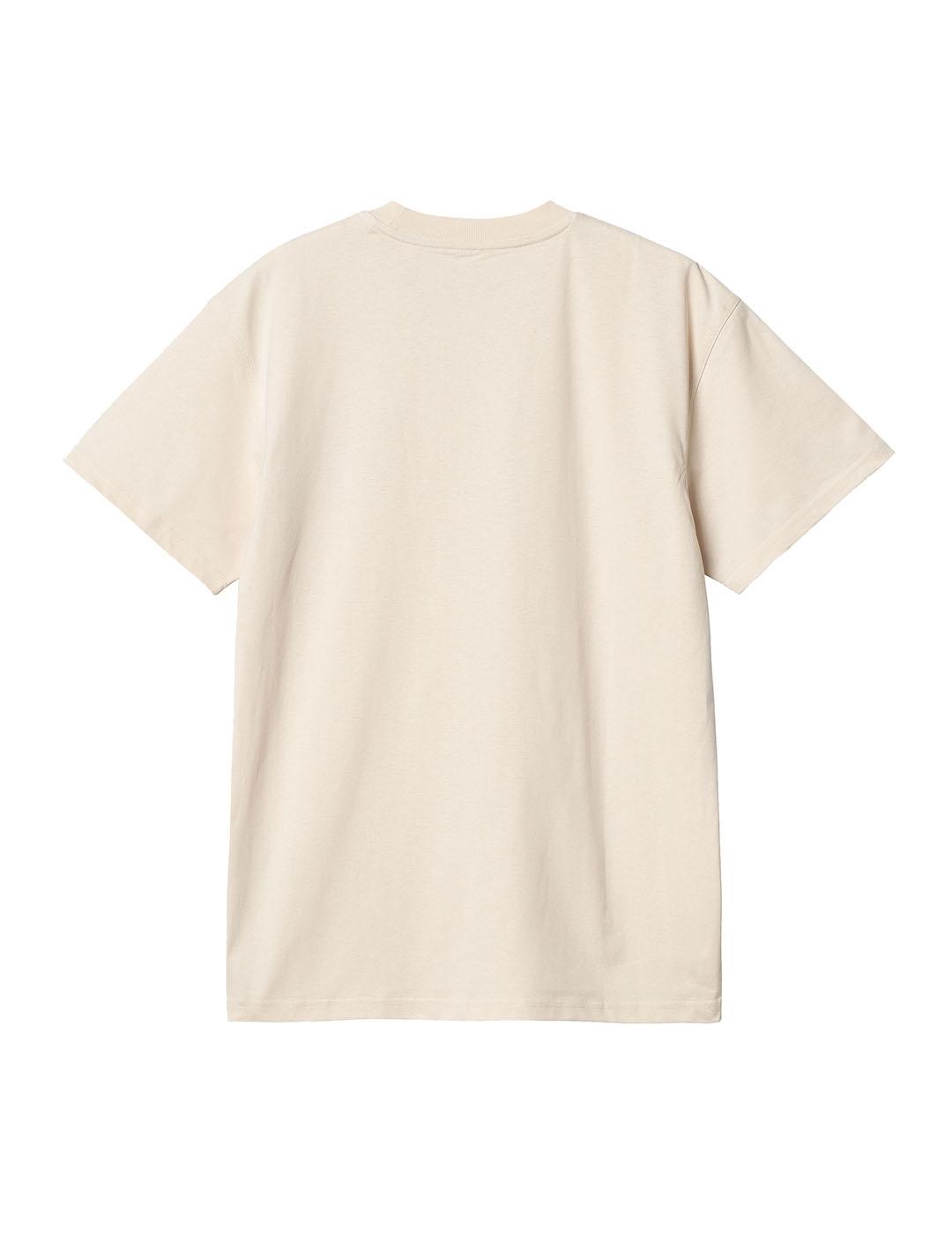 Camiseta Hombre Carhartt WIP American Script Crudo