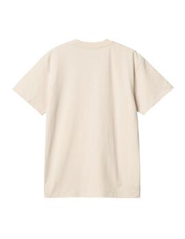 Camiseta Hombre Carhartt WIP American Script Crudo