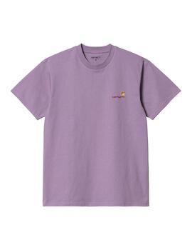 Camiseta Hombre Carhartt WIP American Script Violeta