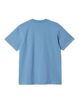 Camiseta Hombre Carhartt WIP American Script Azul