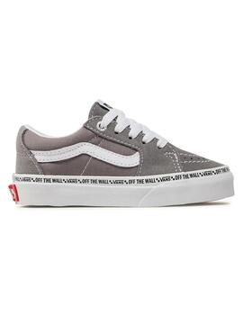 Zapatilla Niño Vans Sk8-Low Gris