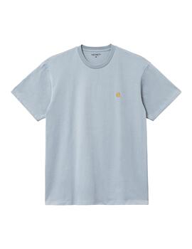 Camiseta Hombre Carhartt WIP Chase Celeste