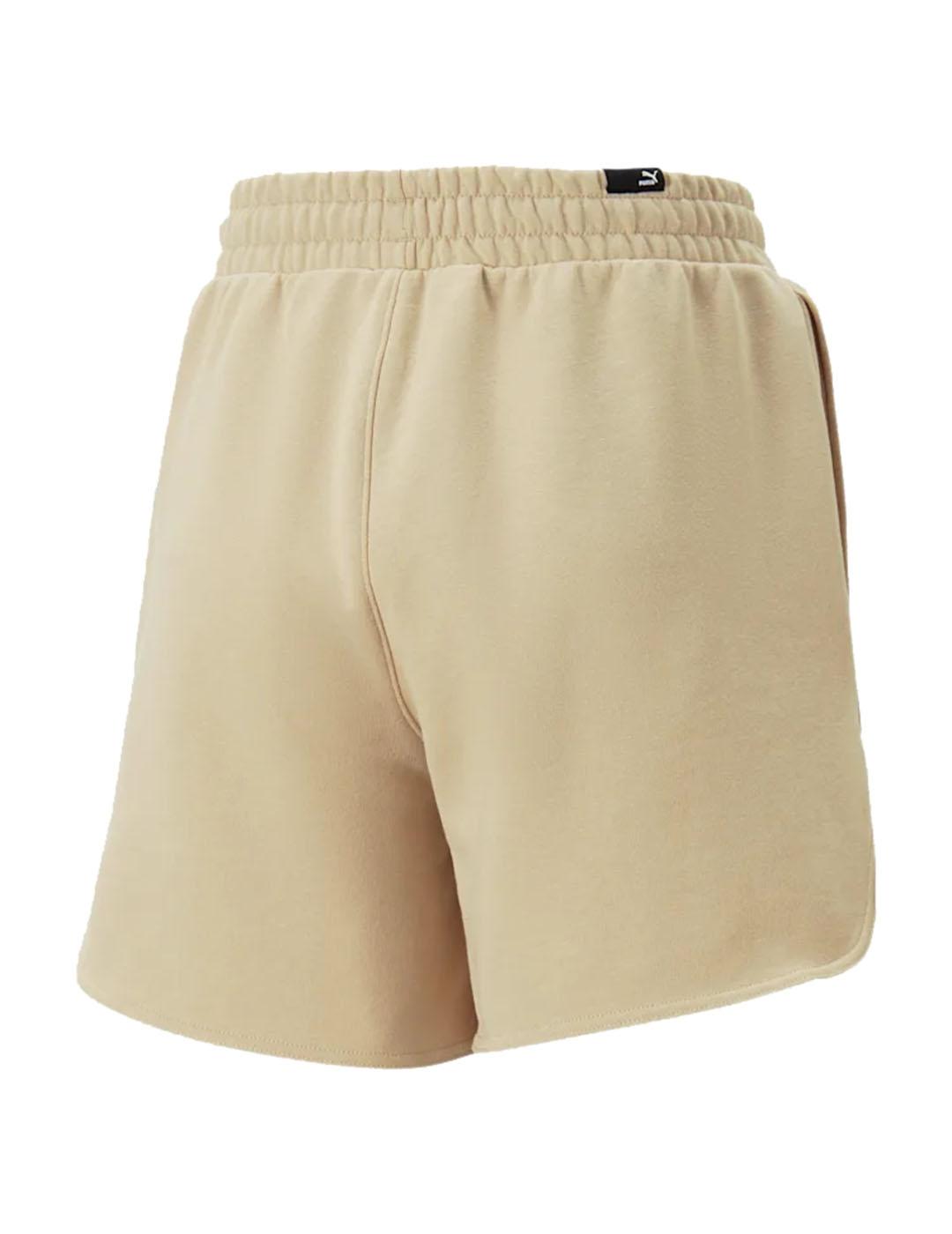 Pantalón Corto Mujer Puma Downtown Hight Beige