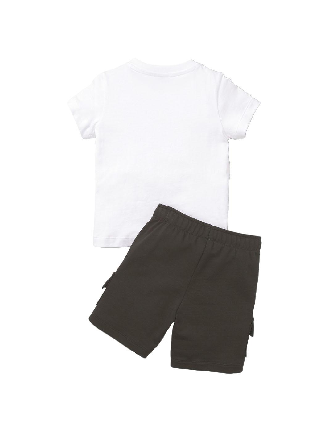 Conjunto Niño Puma Minicats Blanco Marron