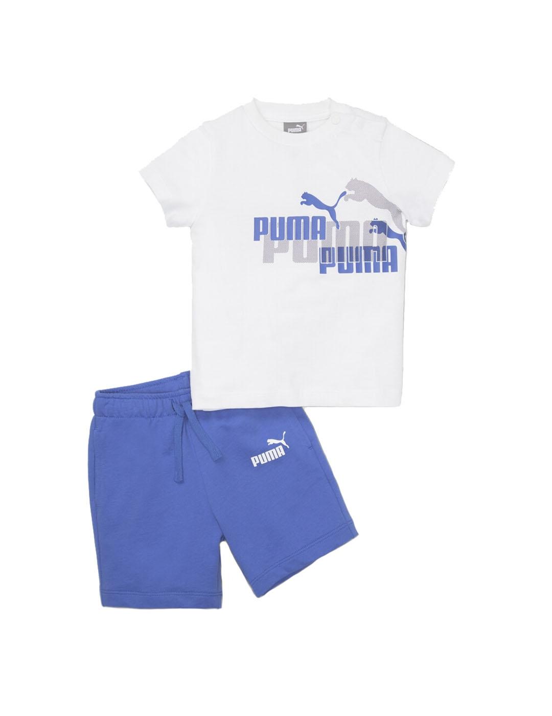 Conjunto Niño Puma Minicats Blanco azul