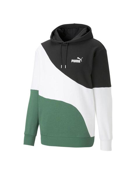 Sudadera Hombre Puma Power Negro Verde