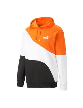 Sudadera Hombre Puma Power Naranja Blanca Negra