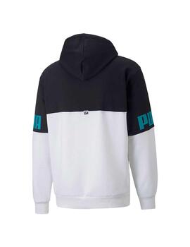 Sudadera Hombre Puma Power Negra Blanca Lila