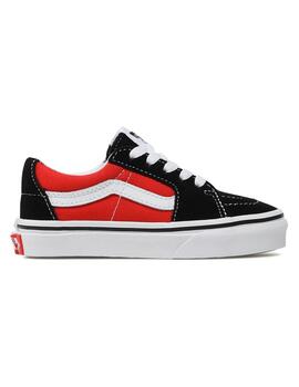 Zapatilla Niñ@ Vans Sk8-Low Negra Roja