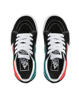 Zapatilla Niñ@ Vans Sk8-Low Negra Roja