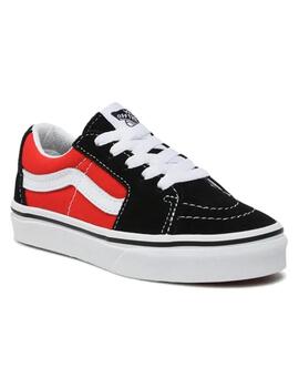 Zapatilla Niñ@ Vans Sk8-Low Negra Roja