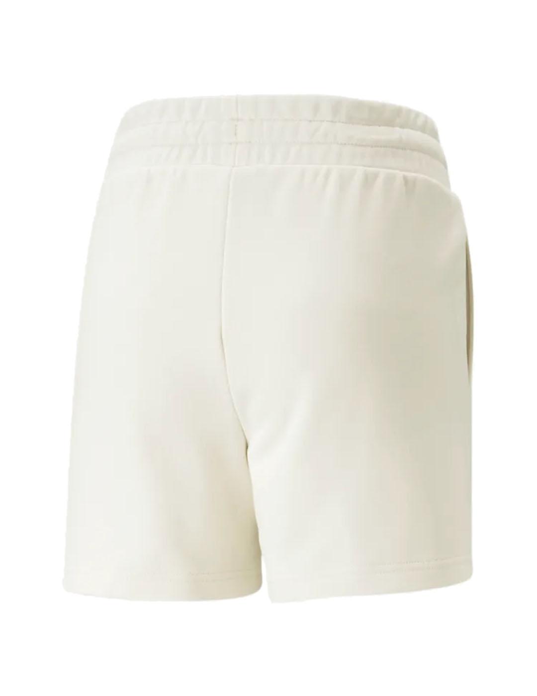 Pantalon corto Mujer Puma Classics Pintuck Crema