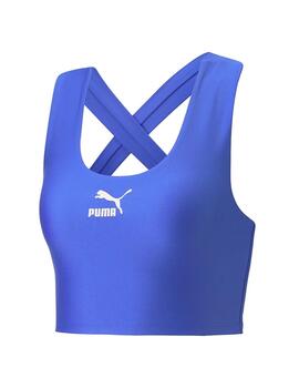 Top Mujer Puma T7 Crop Azul