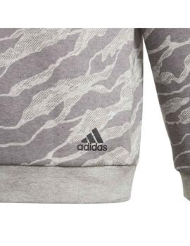 Sudadera adidas Linear Niño Gris Claro