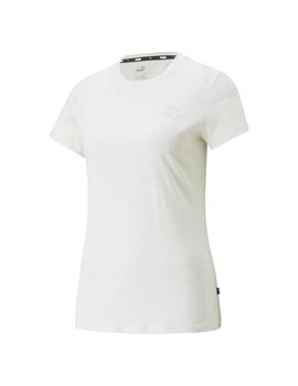 Camiseta Mujer Puma ESS+Embroidery Beige