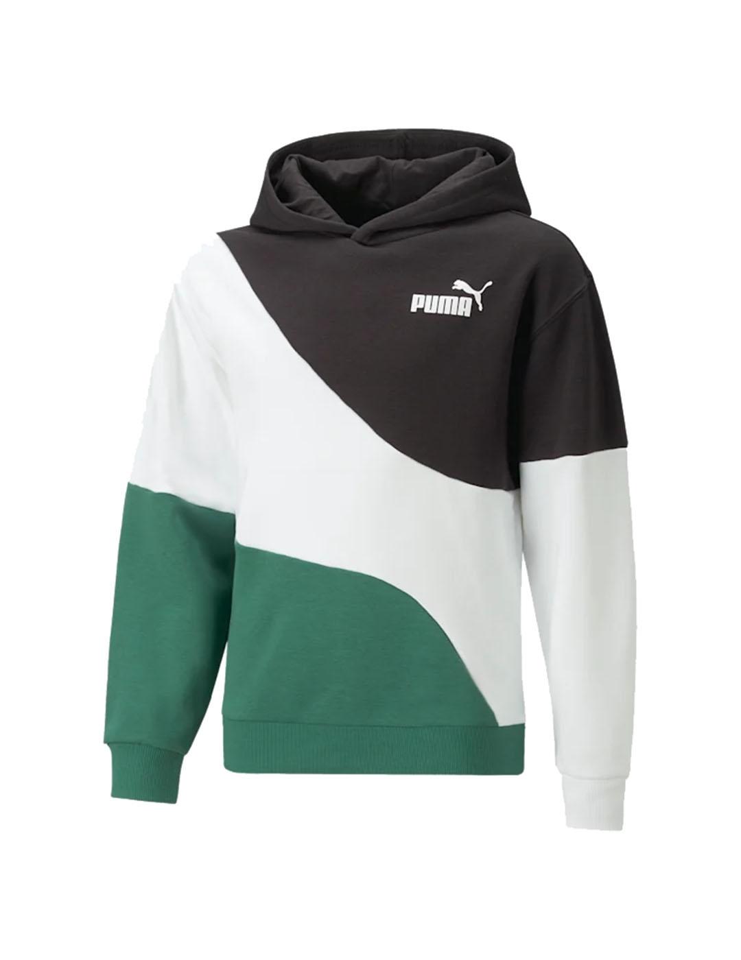 Sudadera Niño Puma Power Verde Blanca Negra