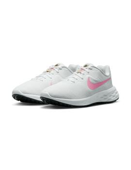 Zapatilla Mujer Nike Revolution 6 Next Nature Blanco Rosa