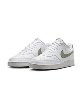 Zapatilla Hombre Nike Court Vision Low Blanca Verd