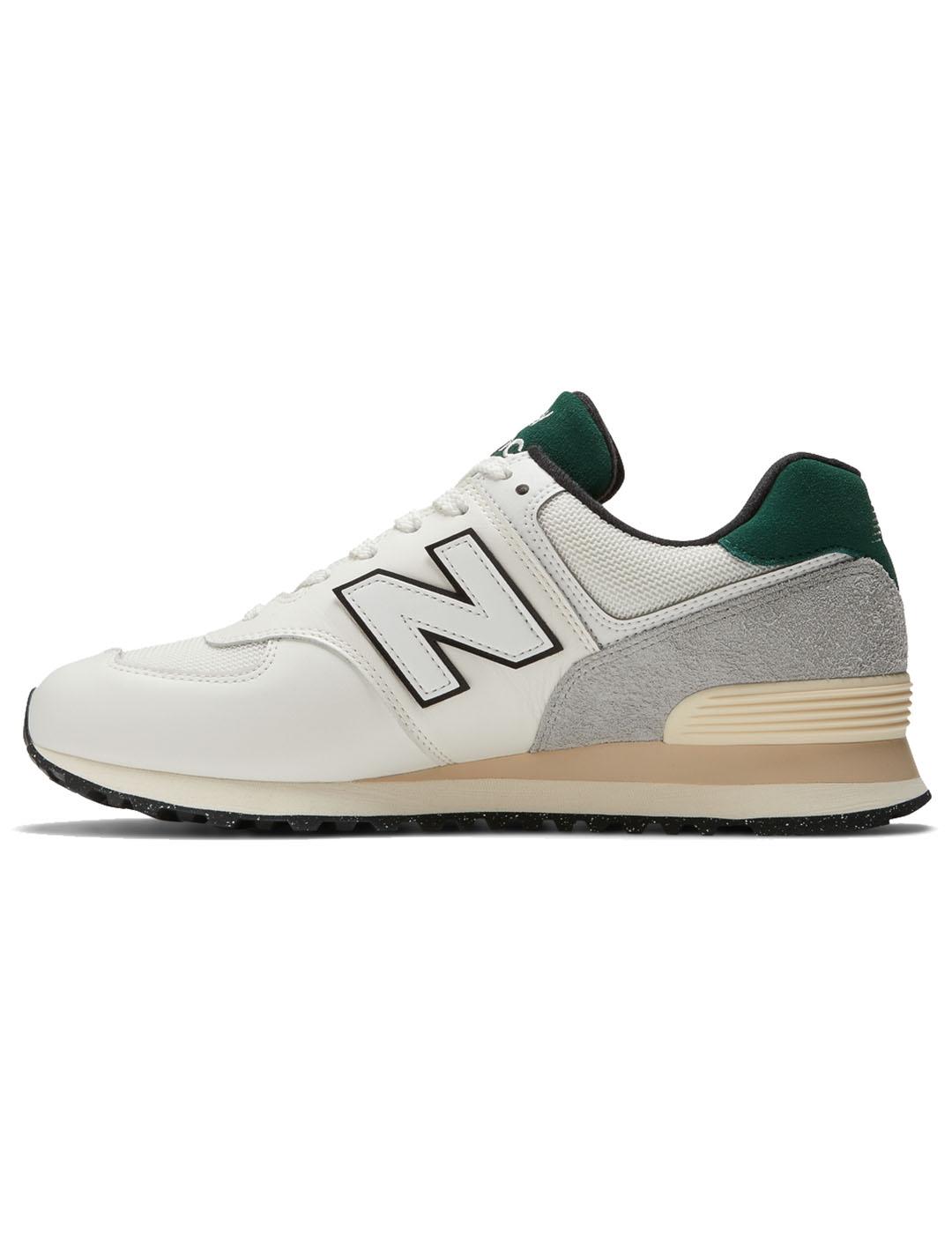 Zapatilla Hombre New Balance 574 Blanca Verde