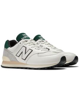 Zapatilla Hombre New Balance 574 Blanca Verde