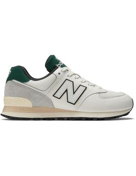 Zapatilla Hombre New Balance 574 Blanca Verde