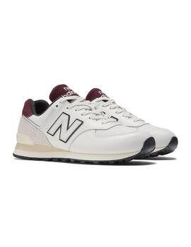 Zapatilla Hombre New Balance 574 Blanco Granate