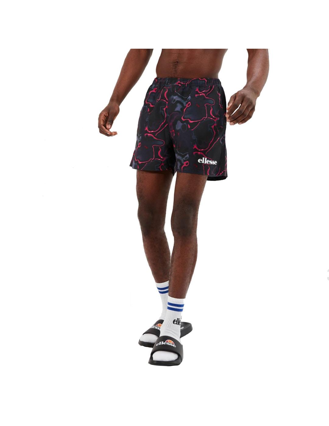 Bañador Hombre Ellesse Ingoto Negro Rosa Gris