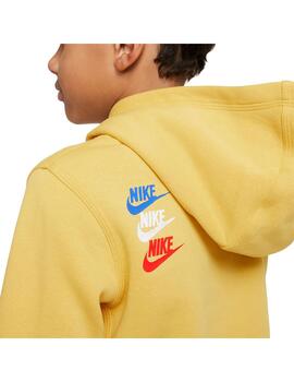 Sudaderas Niño Nike Nsw Flc Po Amarilla