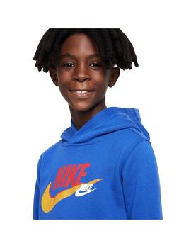 Sudaderas Niño Nike Nsw Flc Po Azul