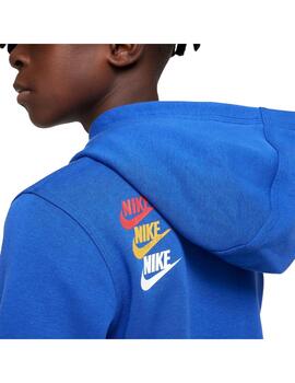 Sudaderas Niño Nike Nsw Flc Po Azul