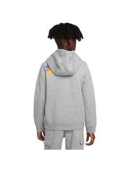 Sudadera Niño Nike Nsw Flc Po Gris