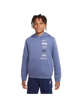 Sudadera Niño Nike Nsw Hoodie Azul