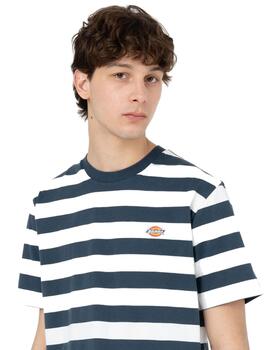 Camiseta Hombre Dickies Rivergrove Rayas Marino