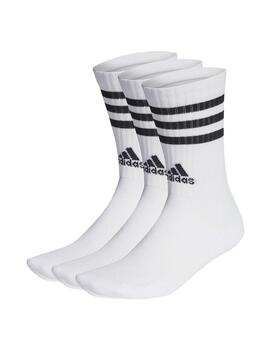 Calcetines Unisex adidas 3S C Spw Blanco