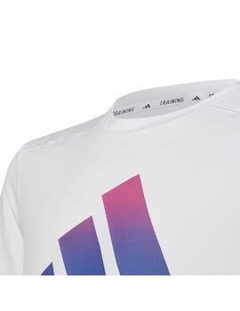 Camiseta Niño adidas Icons Aeroready Blanca