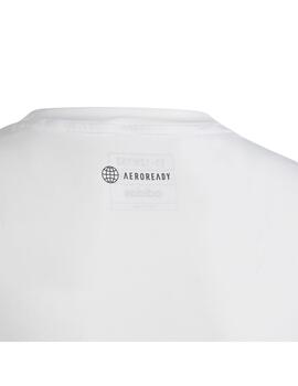 Camiseta Niño adidas Icons Aeroready Blanca