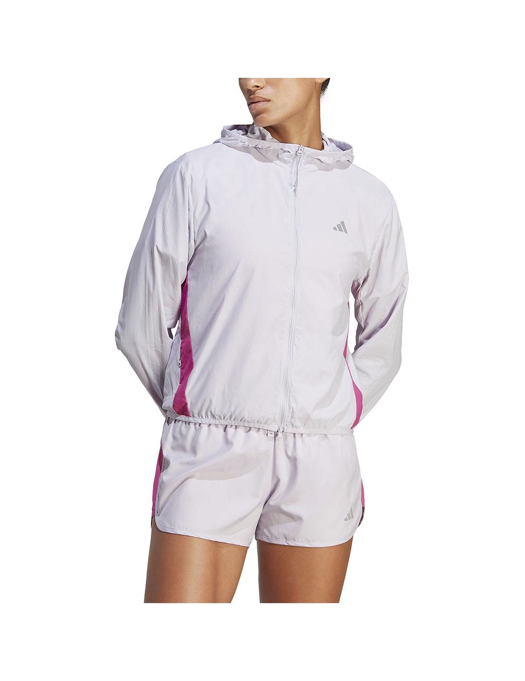 Cortavientos Mujer adidas Run It Jacket Malva