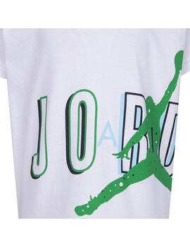 Conjunto Niño Nike Jordan Speckle Blanco Verde
