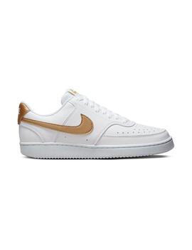 Zapatilla Mujer Nike Court Vision Blanco Dorada