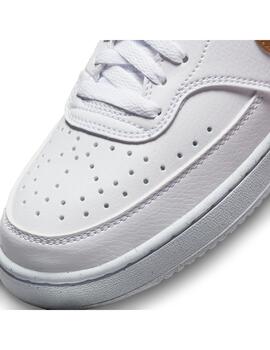 Zapatilla Mujer Nike Court Vision Blanco Dorada