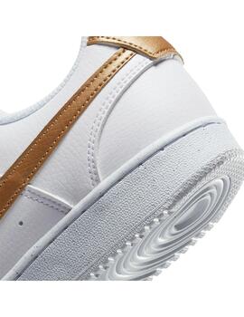 Zapatilla Mujer Nike Court Vision Blanco Dorada