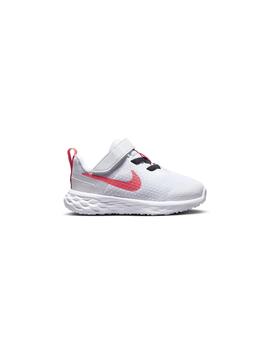 Zapatilla Niñ@ Nike Revolution 6 Blanco Rojo