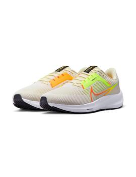 Zapatilla Hombre Nike Pegasus 40 Blanca Fluor