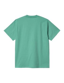 Camiseta Hombre Carhartt WIP Heat Scrip Verde