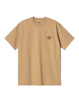 Camiseta Hombre Carhartt WIP Double Heart Marron