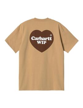 Camiseta Hombre Carhartt WIP Double Heart Marron