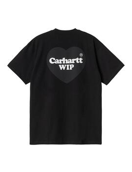 Camiseta Hombre Carhartt WIP Double Heart Negra