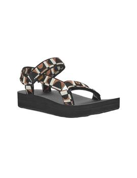 Sandalia Mujer Teva Midform Universal Negra Marron