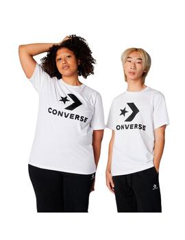 Camiseta Unisex Converse Chevron Blanca