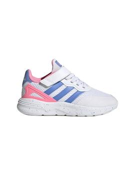 Zapatilla Niña adidas Nebzed Blanca Azul Rosa